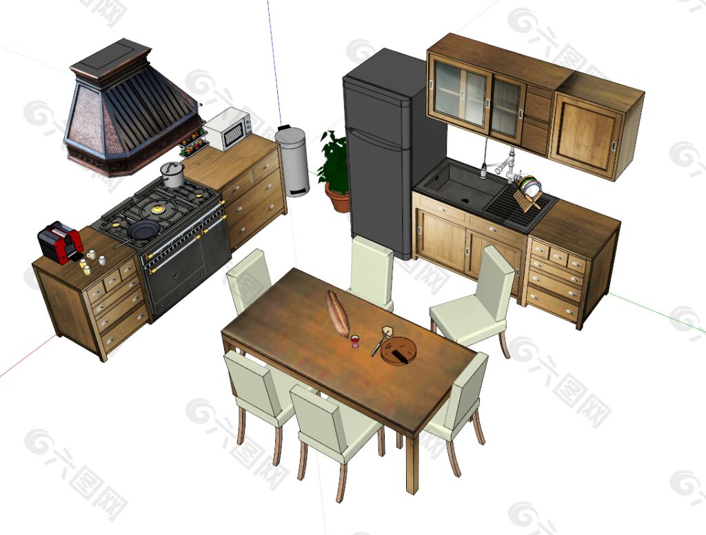 家居厨房模型