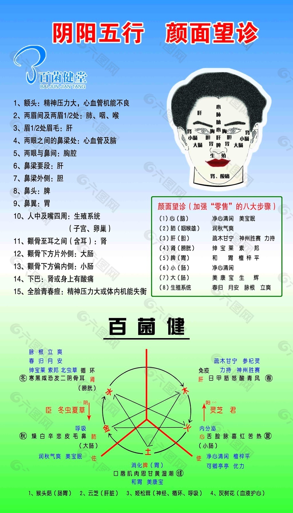 阴阳五行颜面望诊