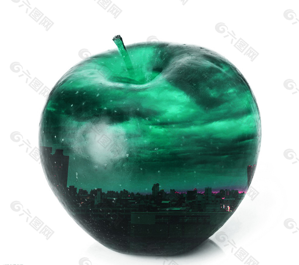 绿色水晶苹果 - 全部作品 - 素材集市