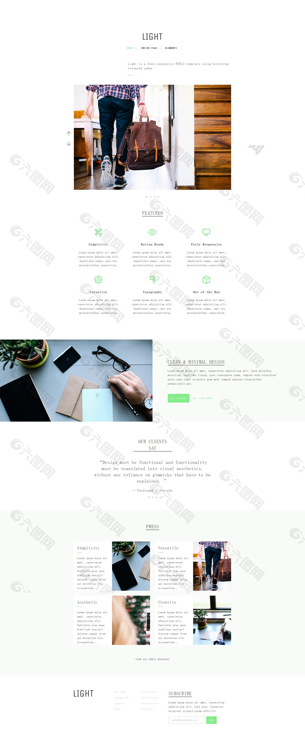 简洁画册vi设计公司网页模板