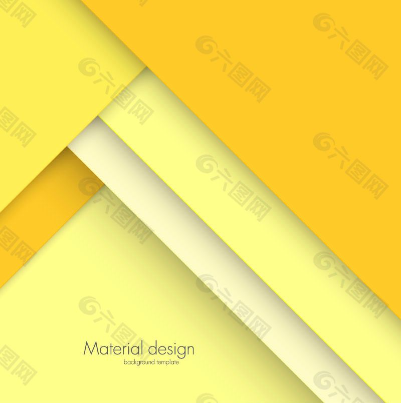 黄色层叠纸张背景矢量素材