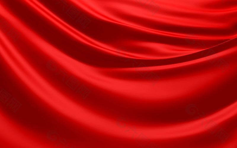 红色绸缎背景高清图片