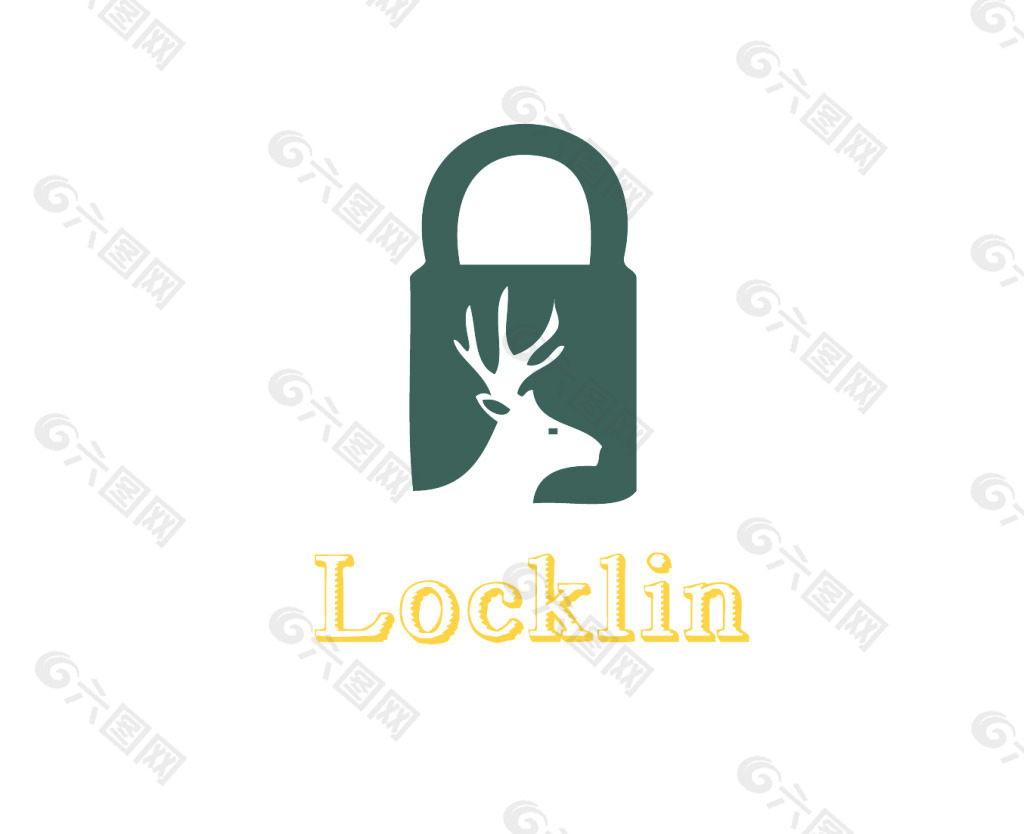 鹿锁logo设计