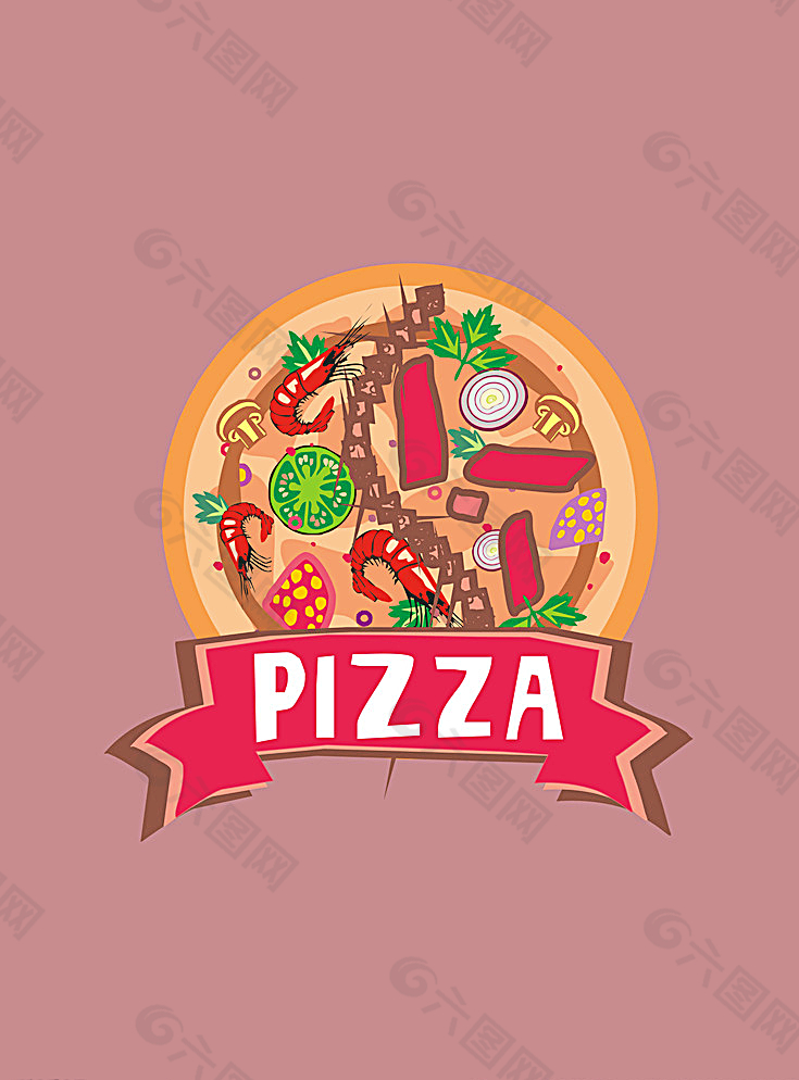 披萨广告标志图片