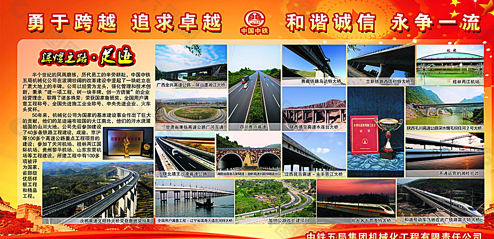 中铁党建党政橱窗红色宣传图展板图片