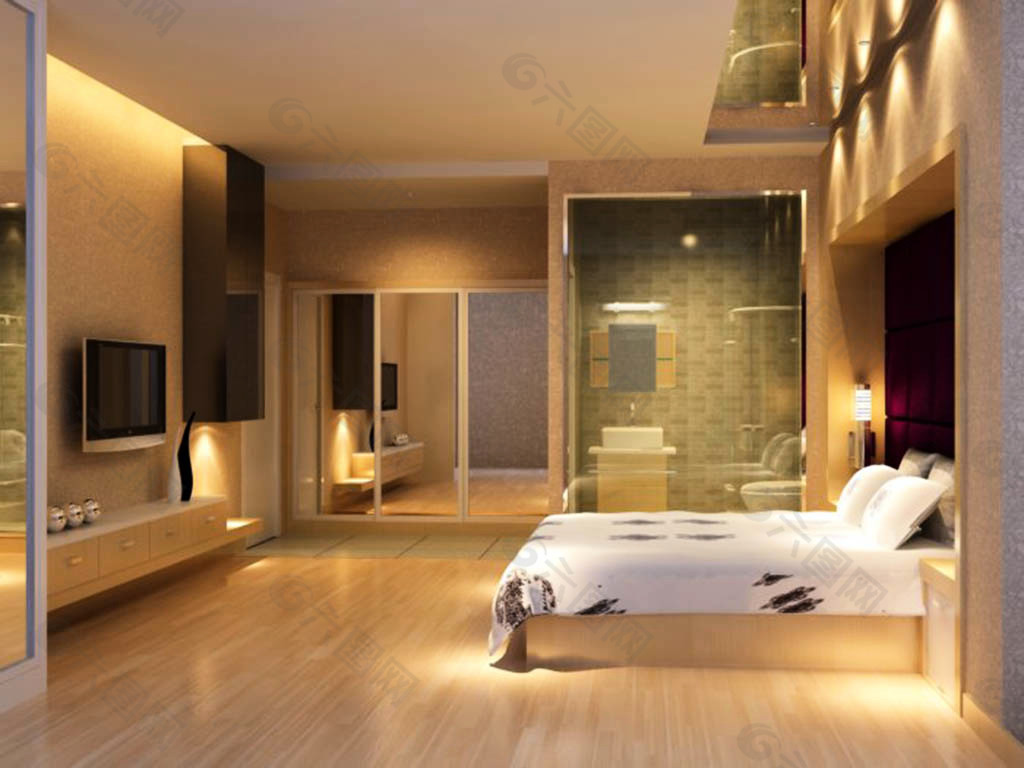 现代家居卧室模型