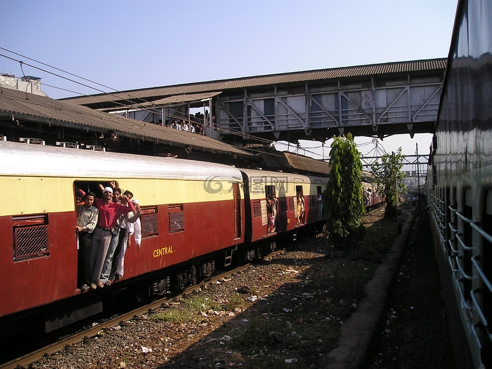 印度,孟买,火车