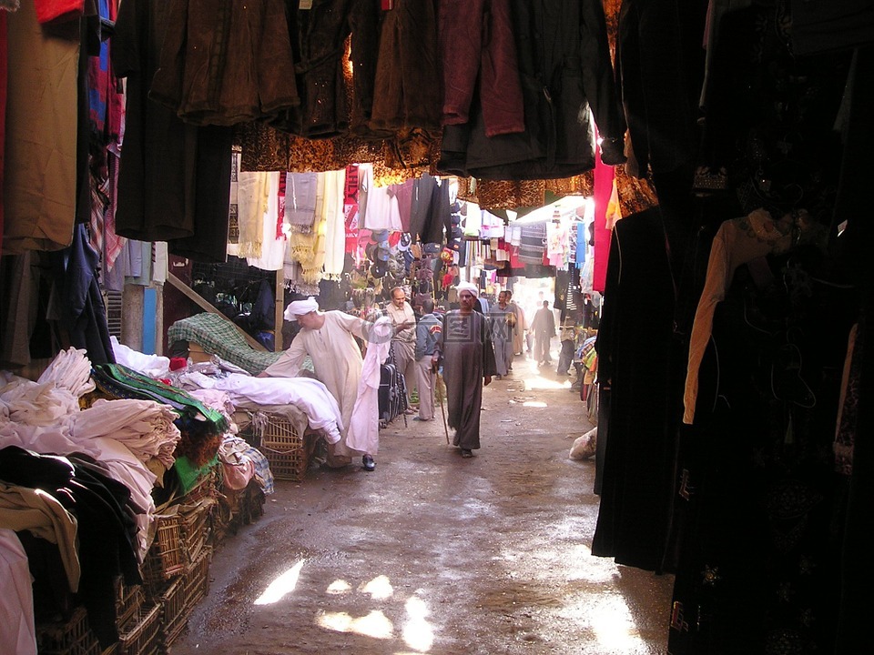 埃及,卢克索,市场