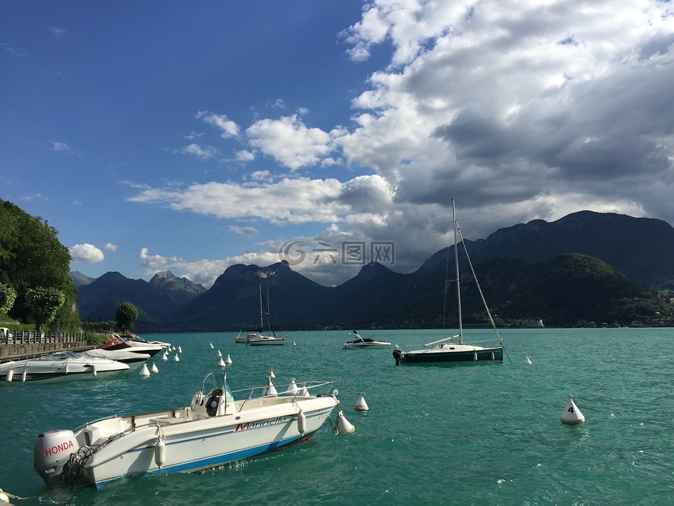 安锡湖,山,湖