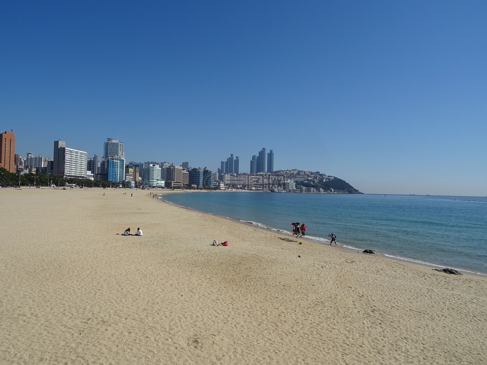 釜山海云台海水浴场图片