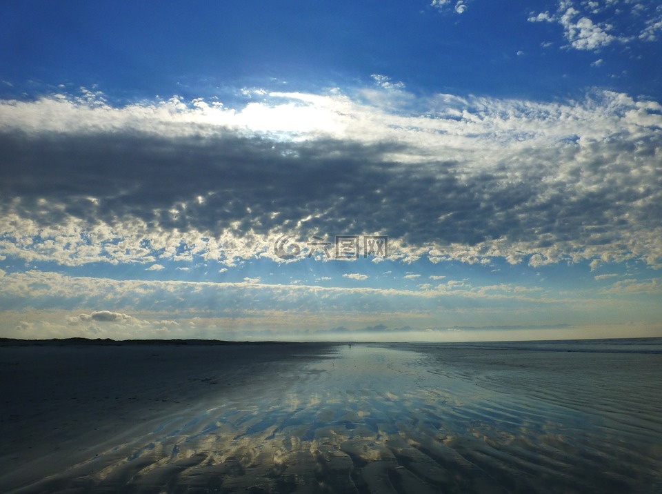 海灘,雲,太陽高清圖庫素材免費下載(圖片編號:6283469)-六圖網