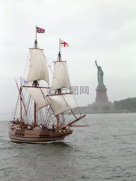 风帆舰,帆船,纽约