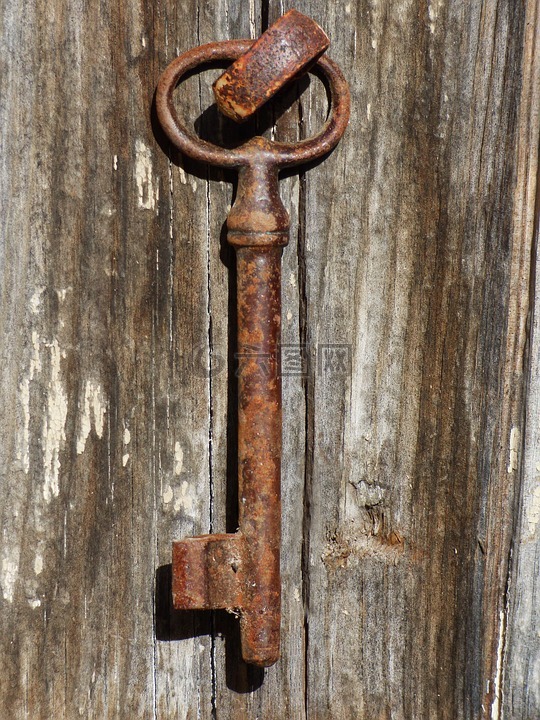 门,密钥,铁