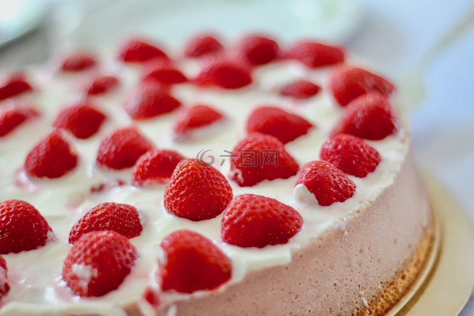 草莓,蛋糕,甜