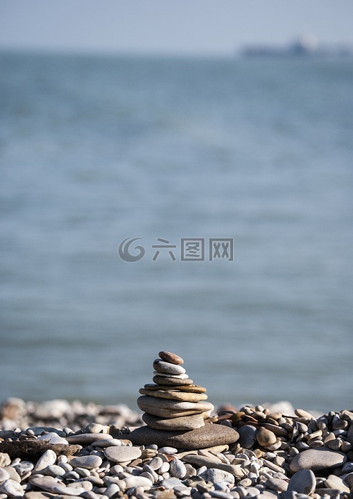石,sassi,海滩