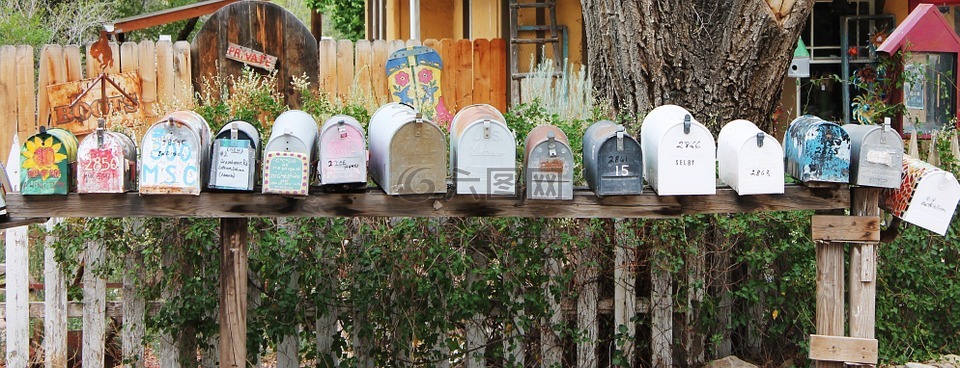 邮箱,马德里新墨西哥,院子里艺术