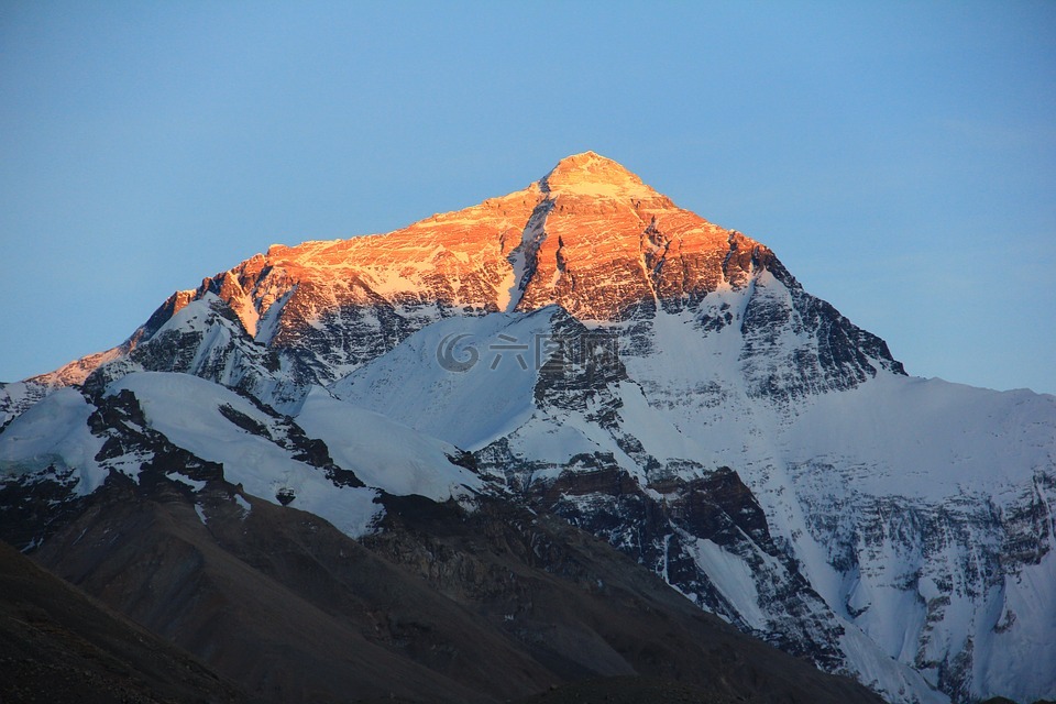 西藏,珠穆朗玛峰,徒步旅行
