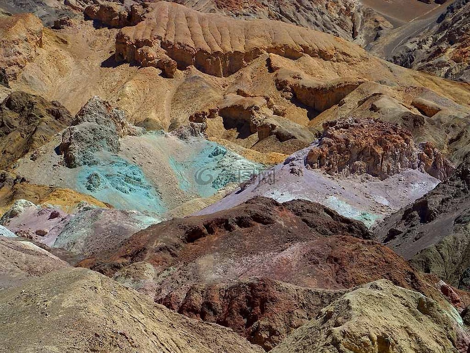 矿物质,死亡谷,颜色