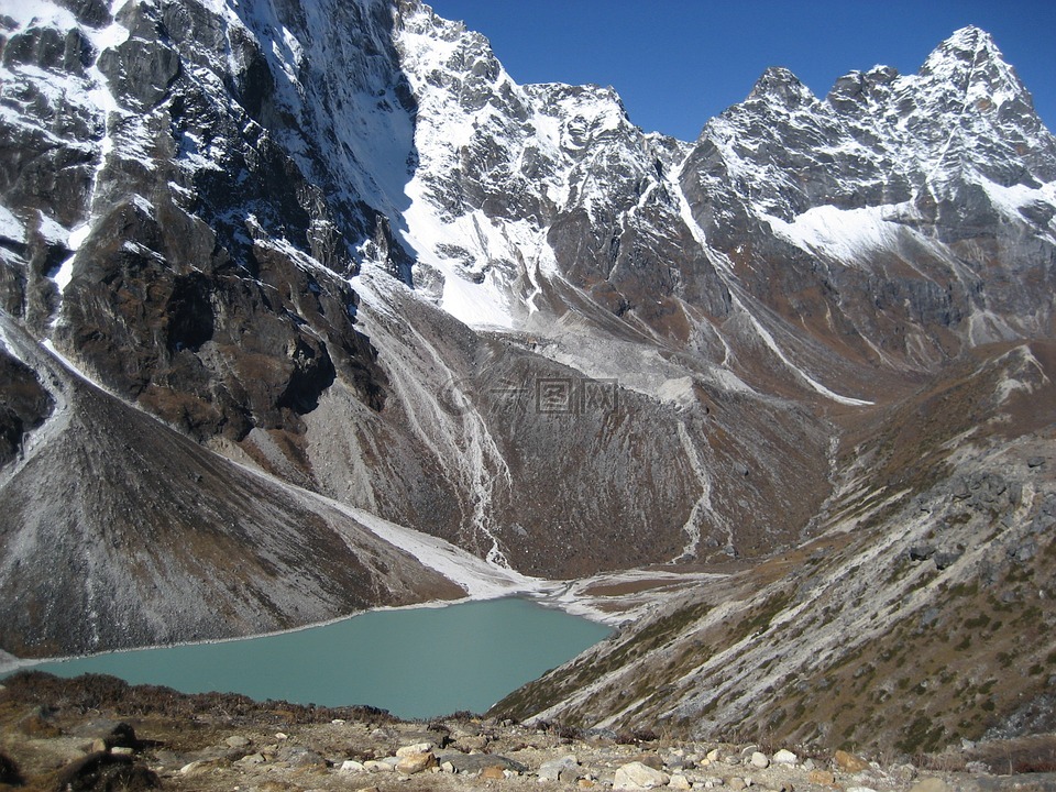 尼泊尔,珠峰,山