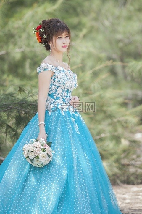 漂亮女孩,越南的新娘,优美