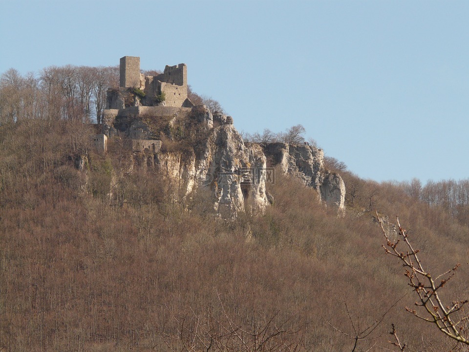 reußenstein,城堡,废墟