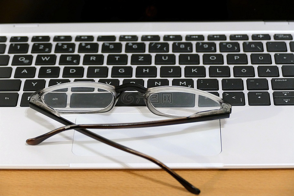 键盘,眼镜,工作场所