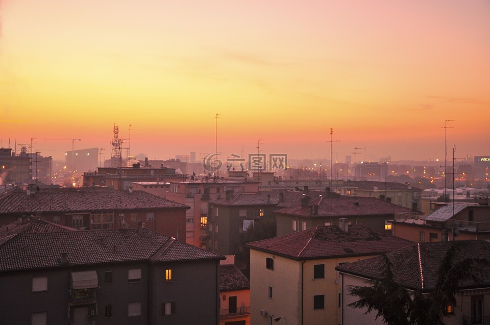 早晨,日出,威尼斯