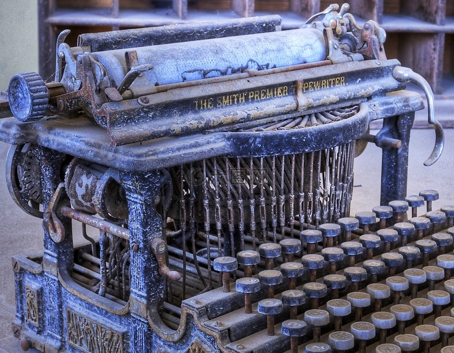 打字机,酿酒,老式的打字机