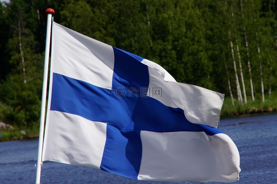 旗芬兰,蓝十字标志,芬兰