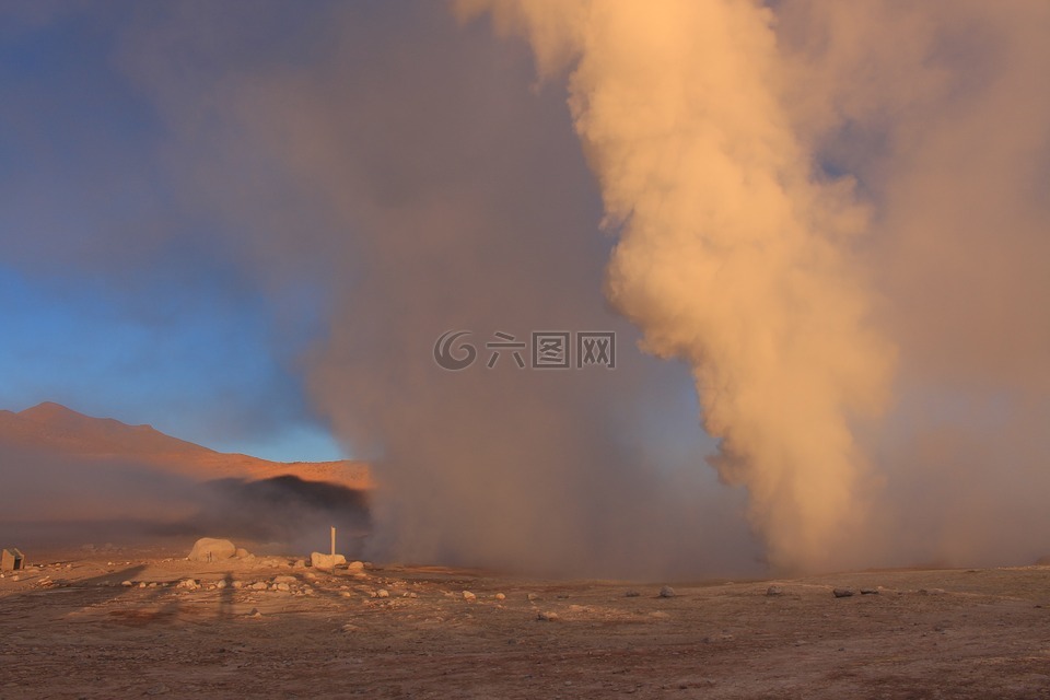 热的来源,蒸汽,火山