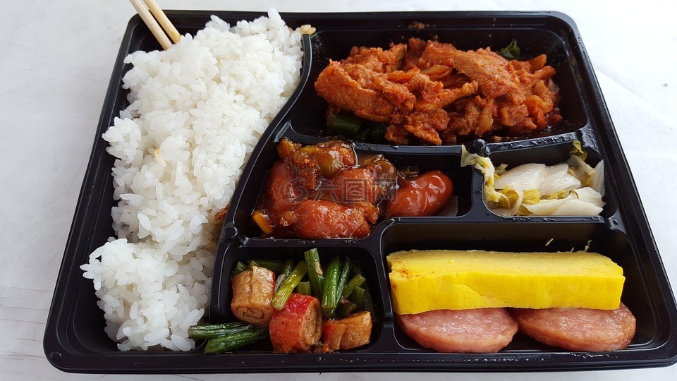 盒装韩国,午餐,午餐盒