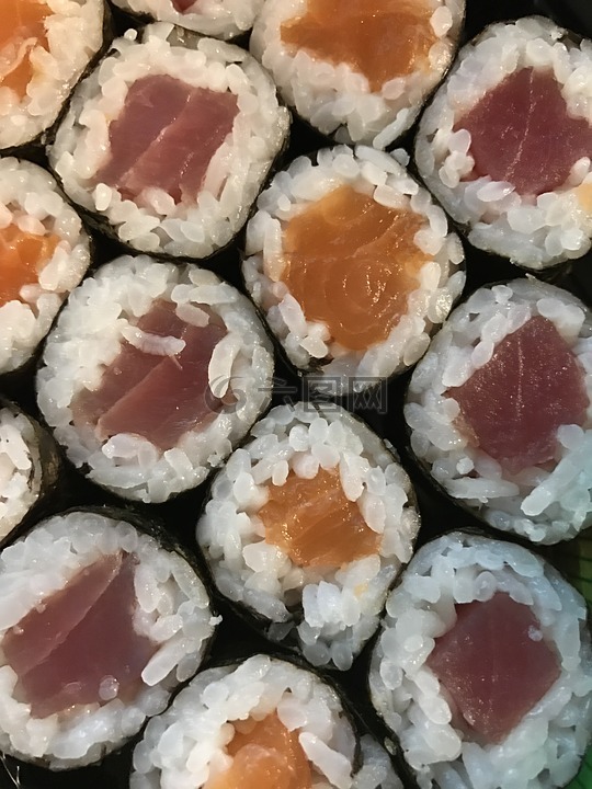 寿司,鱼,晚餐