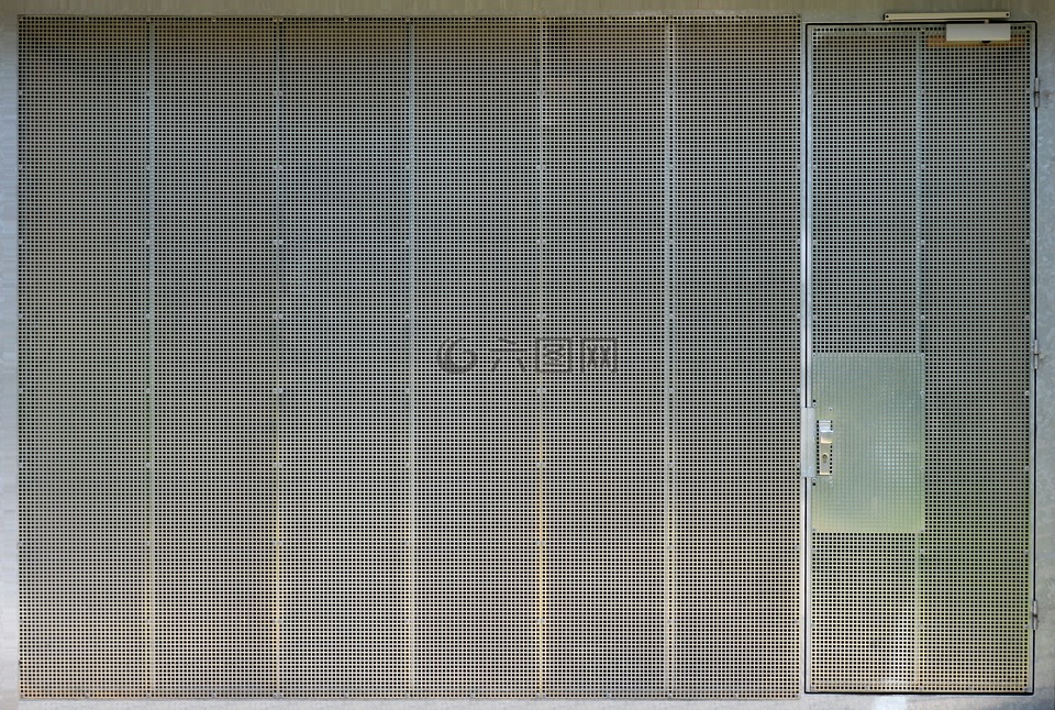 车库门,钢格栅,纹理