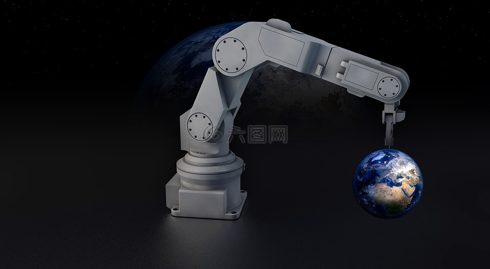 机器人,机器人手臂,地球