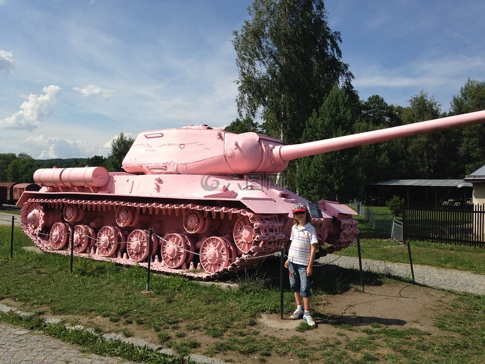 坦克,博物馆,粉红坦克