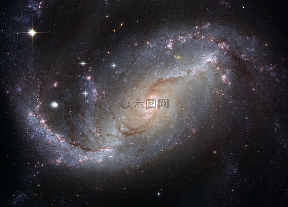 ngc 4414,棒的旋星系,星座 schwertfisch