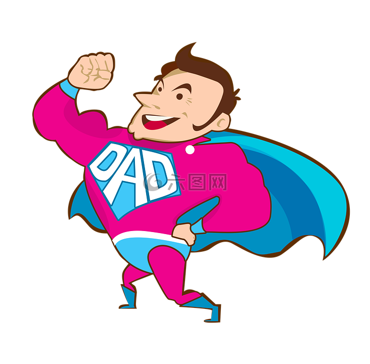 爸,超级奶爸,矢量