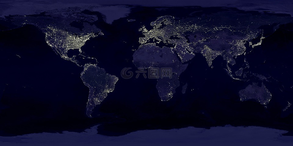 地球 在晚上的地球 夜高清图库素材免费下载 图片编号 六图网
