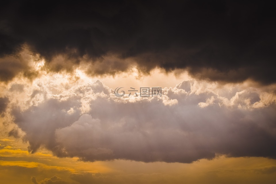 云,暴风雨,天空