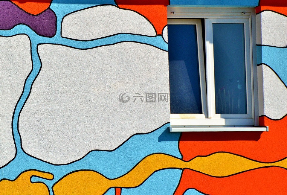 墙,颜色,艺术
