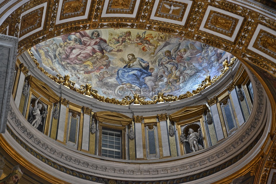 圣彼得大教堂,盖壁画,罗马