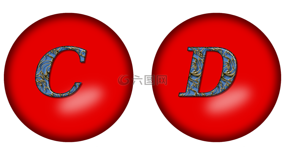 字母表,大字母c,大字母d