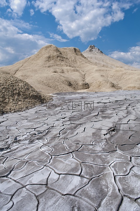 浑,火山,泥