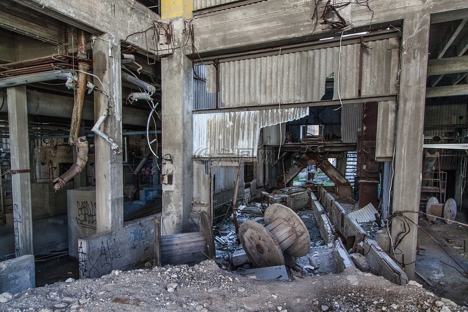 废弃的工厂,弃,工厂