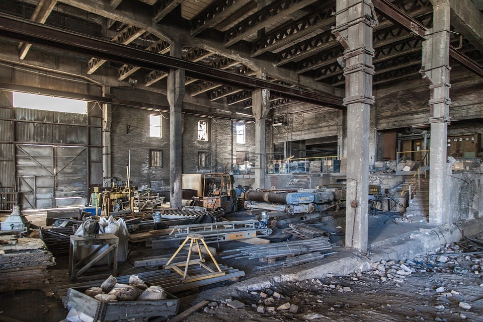 废弃的工厂,空,衰变