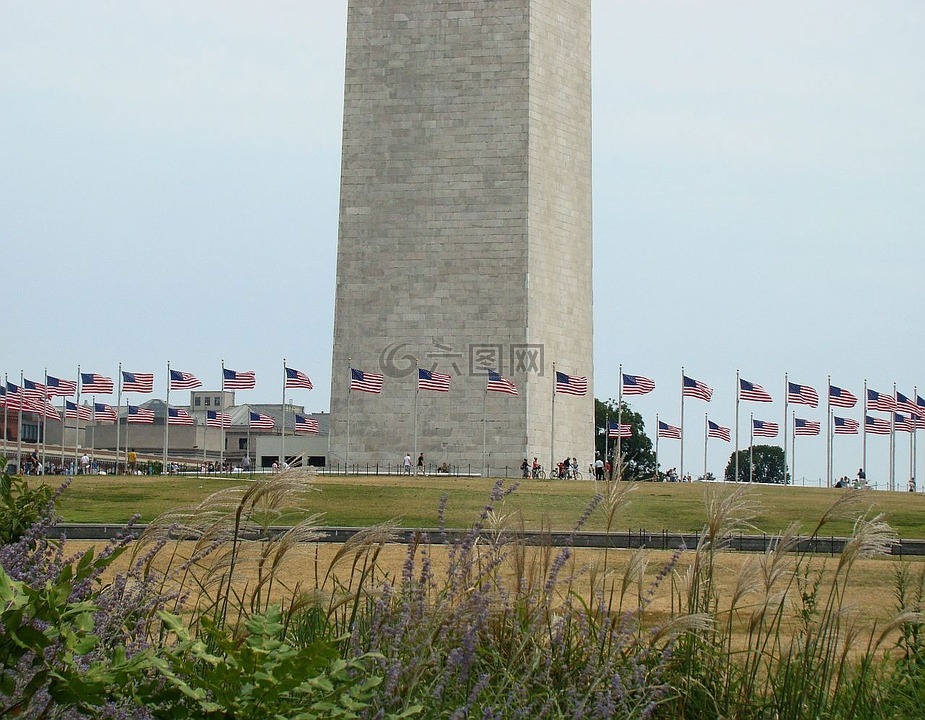 旗,纪念碑,华盛顿