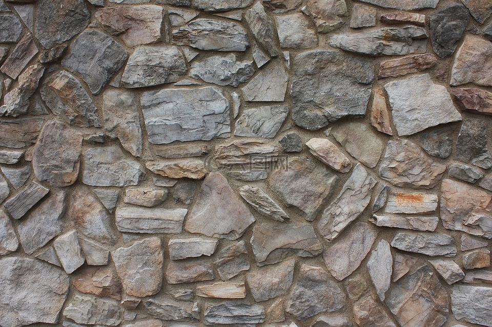 石头,墙,硬