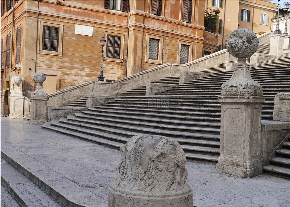 罗马,西班牙台阶,西班牙广场