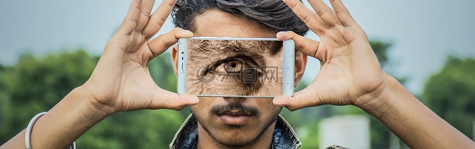 独眼巨人,一只眼睛,智能手机