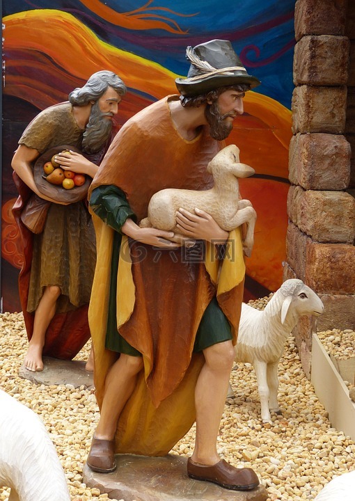 婴儿床,牧羊人,圣诞节
